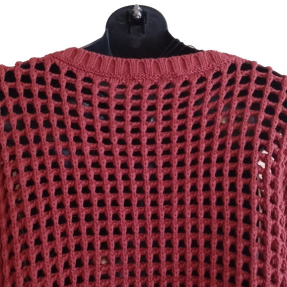 nwt Express rust colored fall sweater.Size small. Beautiful waffleknit  style. - Picture 6 of 10